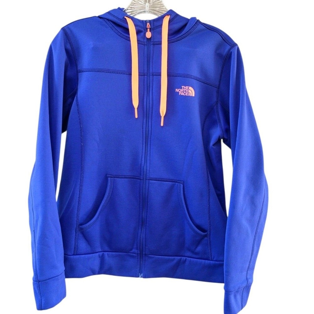 The North Face Full Zip Hoodie Women's Size M Royal Blue Orange Fave Our Rite